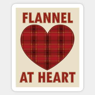 Flannel at Heart Sticker